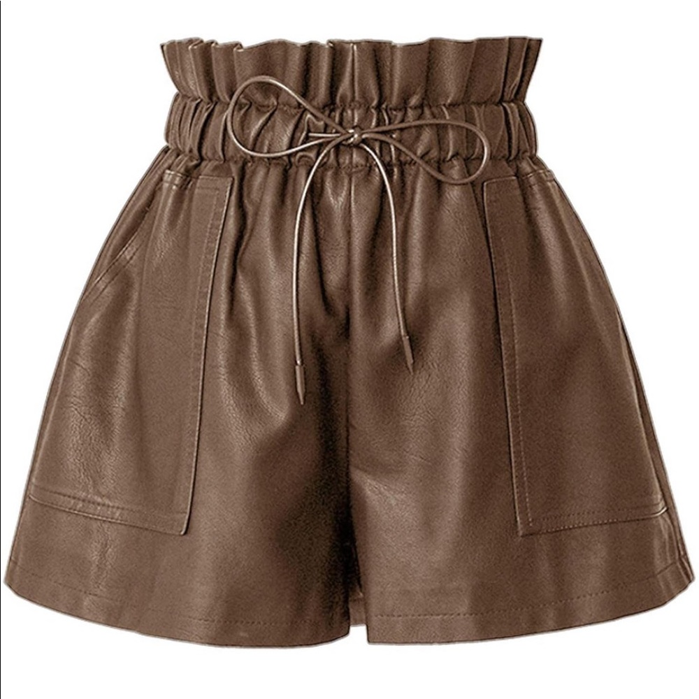 Leather shorts
